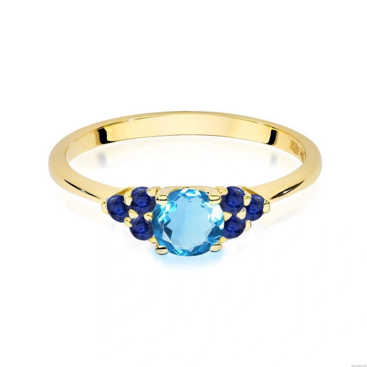 Pierścionek W451 Topaz 0,50ct żółte złoto