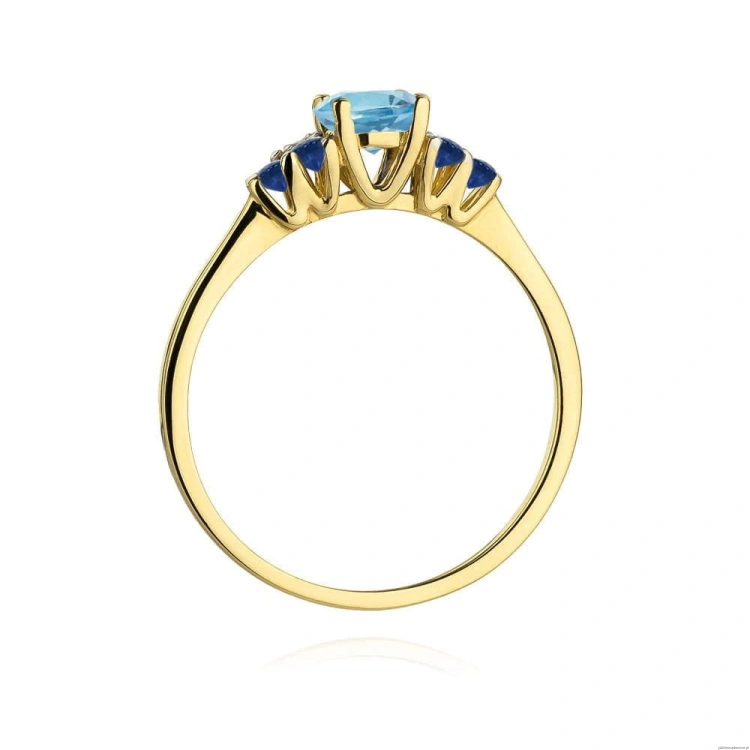 Pierścionek W451 Topaz 0,50ct żółte złoto