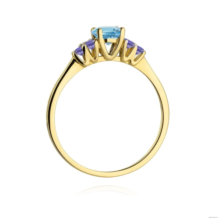 Pierścionek W451 Topaz 0,50ct żółte złoto