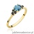 Pierścionek W451 Topaz London Blue 0,50ct żółte złoto