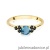 Pierścionek W451 Topaz London Blue 0,50ct żółte złoto