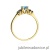 Pierścionek W451 Topaz London Blue 0,50ct żółte złoto