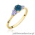 Pierścionek W451 Topaz London Blue 0,50ct żółte złoto