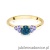 Pierścionek W451 Topaz London Blue 0,50ct żółte złoto
