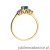 Pierścionek W451 Topaz London Blue 0,50ct żółte złoto