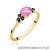 Pierścionek W451 Topaz Różowy 0,60ct żółte złoto