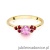 Pierścionek W451 Topaz Różowy 0,60ct żółte złoto