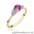 Pierścionek W451 Topaz Różowy 0,60ct żółte złoto