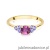 Pierścionek W451 Topaz Różowy 0,60ct żółte złoto
