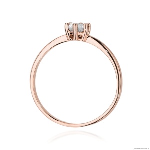 Pierścionek W496 Diament 0,30ct różowe złoto