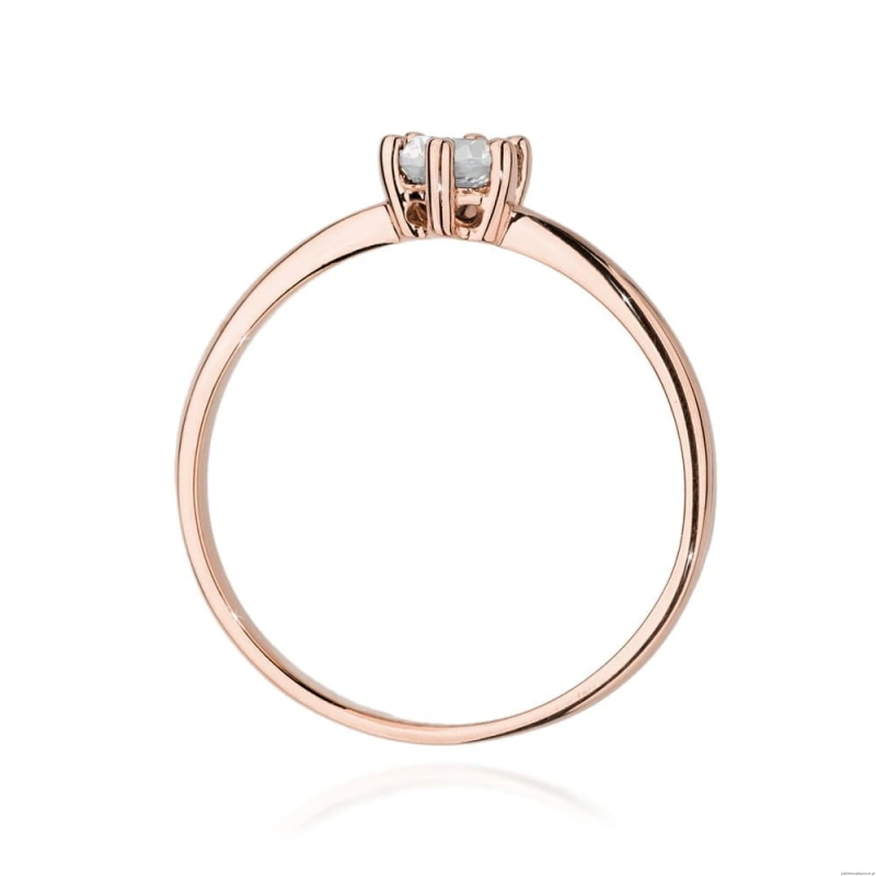 Pierścionek W496 Diament 0,30ct różowe złoto