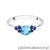 Pierścionek W451 Topaz 0,50ct białe złoto