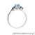 Pierścionek W451 Topaz 0,50ct białe złoto
