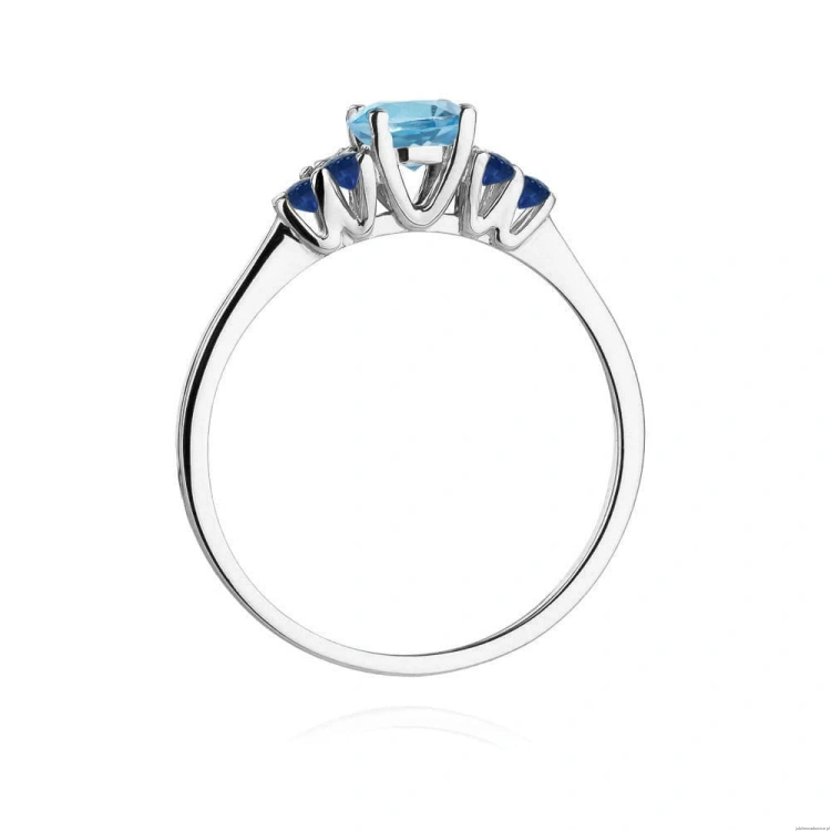 Pierścionek W451 Topaz 0,50ct białe złoto