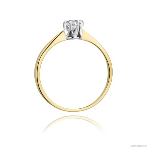 Pierścionek W111 Diament 0,20ct żółte złoto