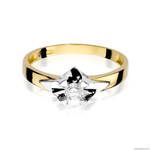 Pierścionek W155 Diament 0,23ct żółte złoto
