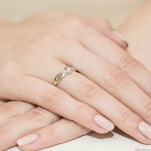 Pierścionek W191B Diament 0,08ct żółte złoto