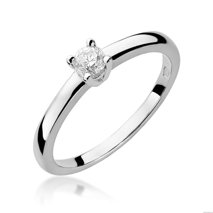 Pierścionek W292 Diament 0,25ct białe złoto