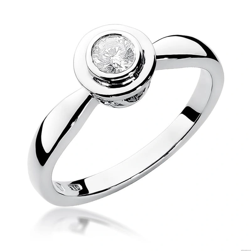 Pierścionek W294 Diament 0,30ct białe złoto