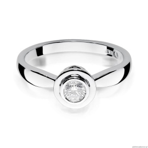 Pierścionek W294 Diament 0,30ct białe złoto