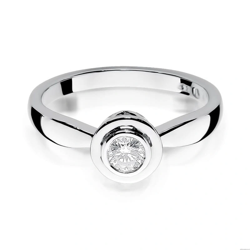 Pierścionek W294 Diament 0,30ct białe złoto