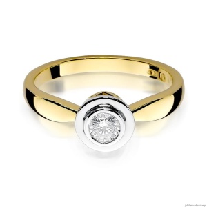 Pierścionek W294 Diament 0,30ct żółte złoto