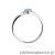 Pierścionek W346 Topaz 0,15ct białe złoto