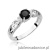 Pierścionek W014 Czarny Diament 0,50ct białe złoto