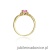Pierścionek W019 Różowy Szafir 0,45ct żółte złoto