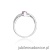 Pierścionek W028 Różowy Szafir 0,45ct białe złoto