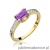 Pierścionek W105 Ametyst 0,60ct żółte złoto