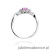 Pierścionek W182 Różowy Szafir 0,45ct białe złoto