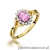 Pierścionek W182 Różowy Szafir 0,45ct żółte złoto