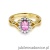 Pierścionek W182 Różowy Szafir 0,45ct żółte złoto
