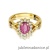 Pierścionek W182 Różowy Topaz 0,50ct żółte złoto