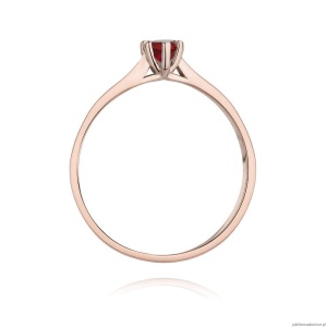 Pierścionek W222 Rubin 0,15ct różowe złoto