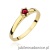 Pierścionek W222 Rubin 0,15ct żółte złoto