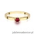 Pierścionek W222 Rubin 0,15ct żółte złoto