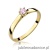 Pierścionek W222 Różowy Topaz 0,15ct żółte złoto