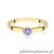 Pierścionek W222 Tanzanit 0,15ct żółte złoto