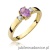 Pierścionek W264 Ametyst 0,40ct żółte złoto