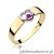 Pierścionek W276 Różowy Szafir 0,04ct żółte złoto