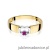 Pierścionek W276 Różowy Szafir 0,04ct żółte złoto