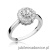 Pierścionek W284 Biały Szafir 0,60ct białe złoto