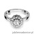 Pierścionek W284 Biały Szafir 0,60ct białe złoto