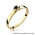 Pierścionek W222 Czarny Diament 0,12ct żółte złoto
