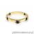 Pierścionek W222 Czarny Diament 0,12ct żółte złoto