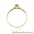 Pierścionek W222 Czarny Diament 0,12ct żółte złoto