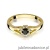 Pierścionek W185 Czarny Diament 0,12ct żółte złoto