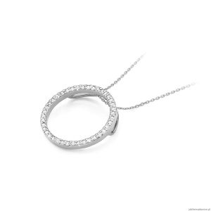 Zawieszka Z0442 z diamentami białe złoto